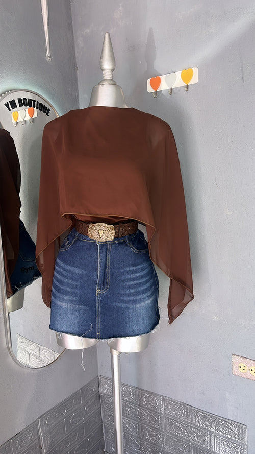 blusa café