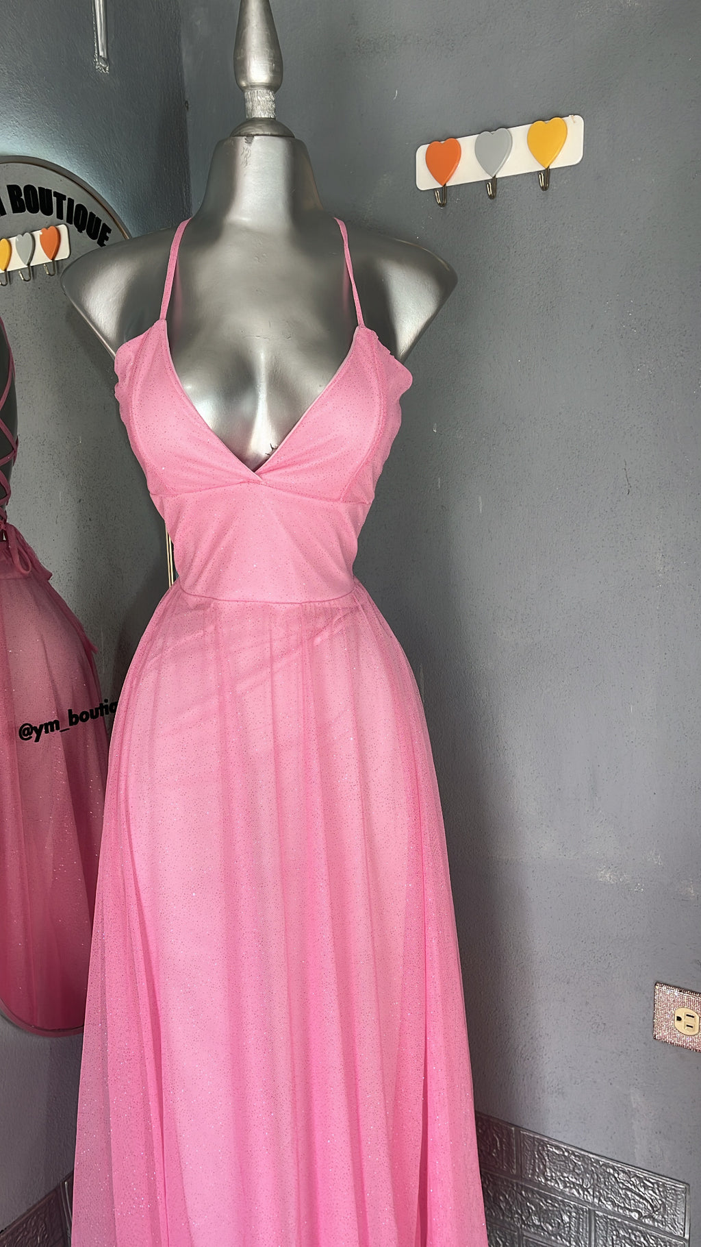 vestido brilloso largo
