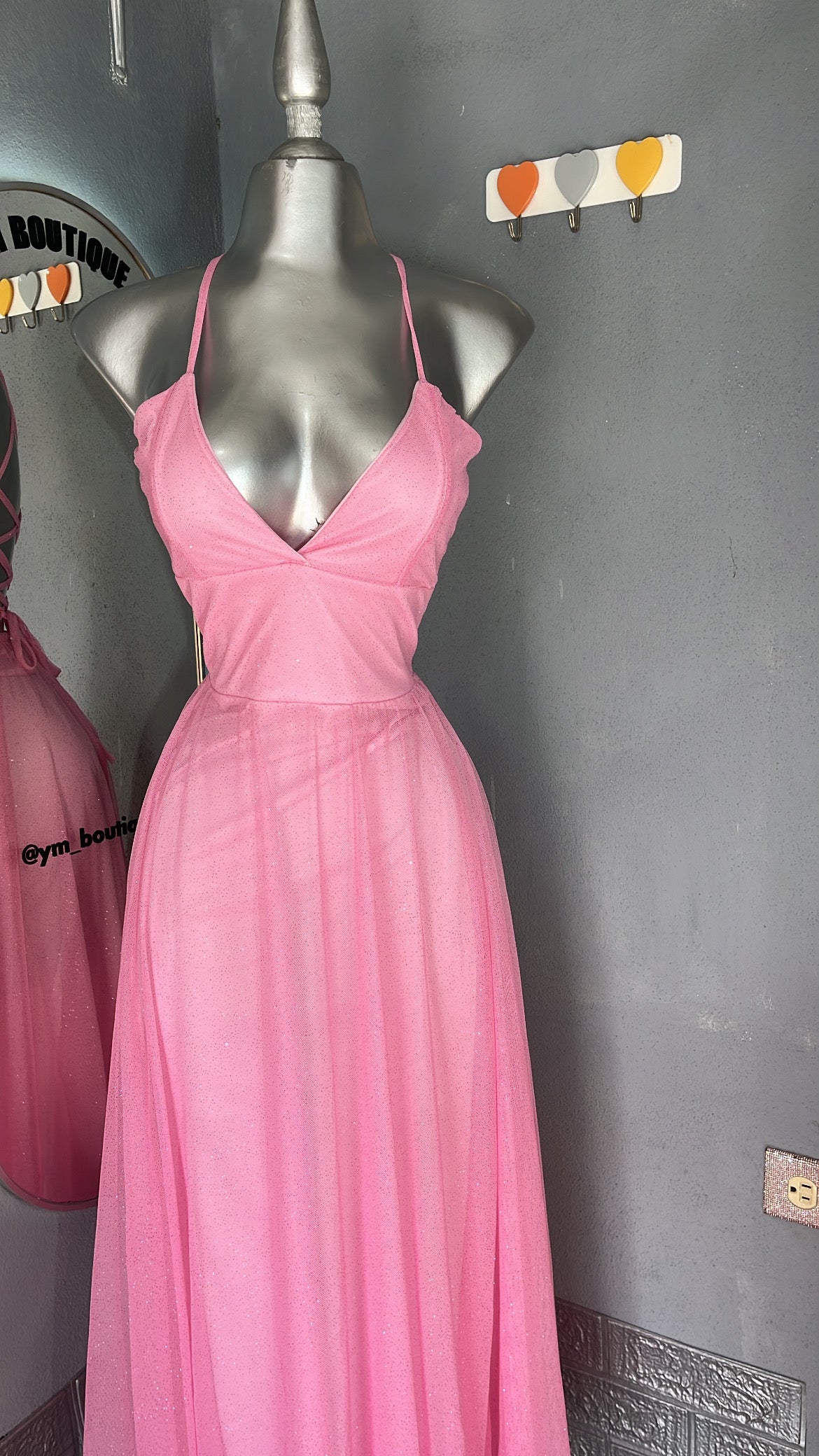 vestido brilloso largo