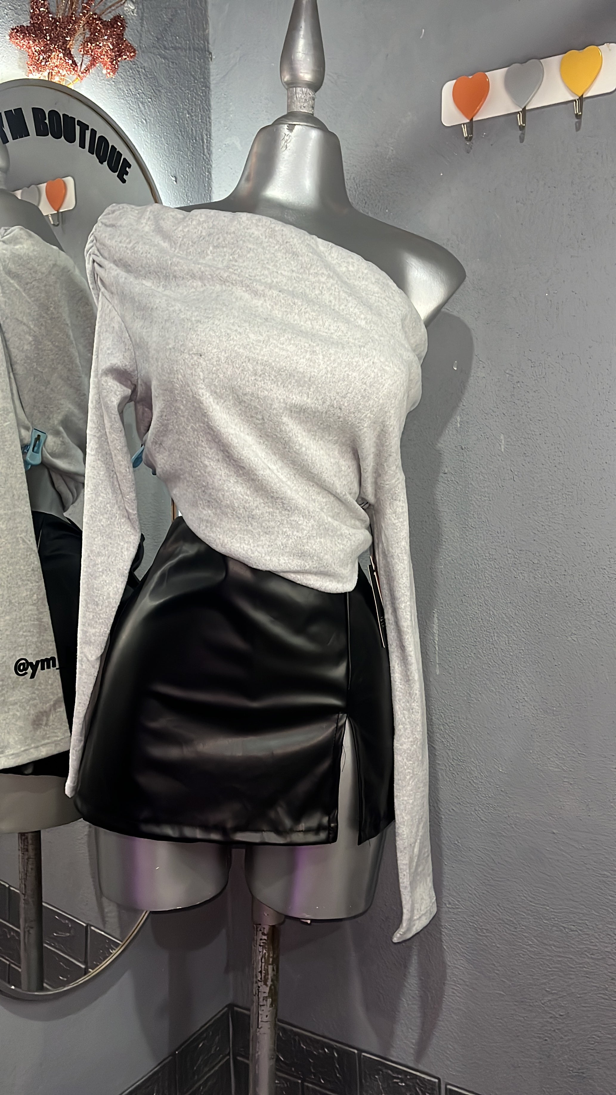 short falda vinipiel