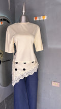 oversize polka dots y encaje