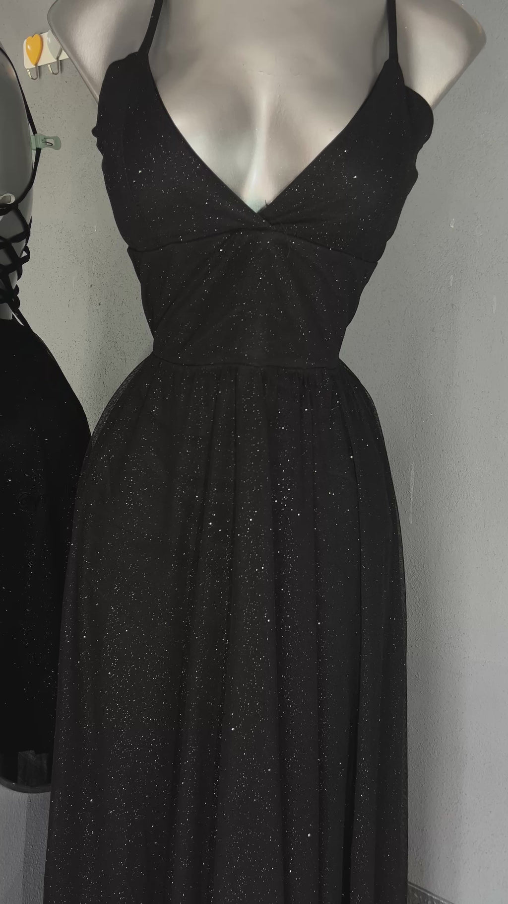 vestido brilloso largo